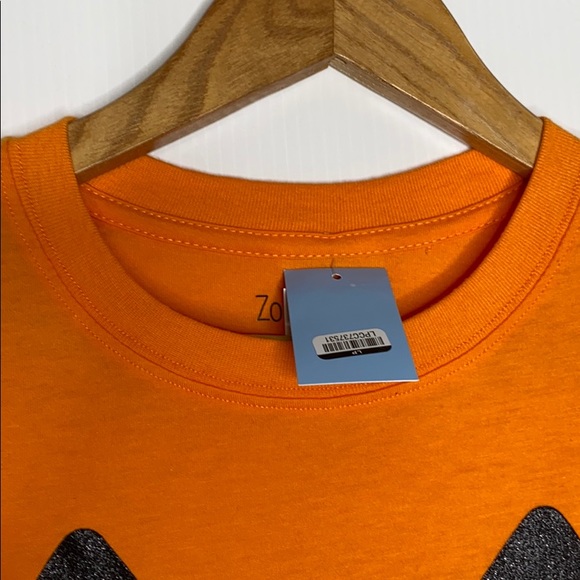 Zoe + Liv Orange Pumpkin Spooky Halloween Tee Juniors XS NEW - Picture 5 of 9